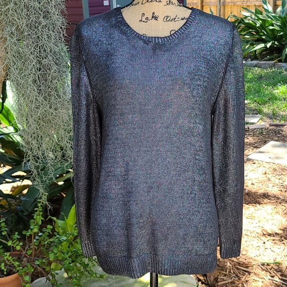 silence + noise Sweaters - Silence and Noise iridescent knit sweater